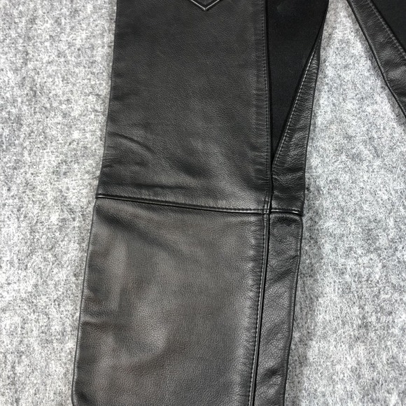 Harley-Davidson Chaps Womens XS Black Leather Motorcycle Riding Zip 98480-98VW - Picture 3 of 16